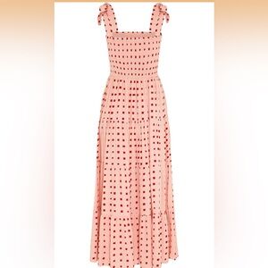 Pink and Red Checkered Maxi Dress